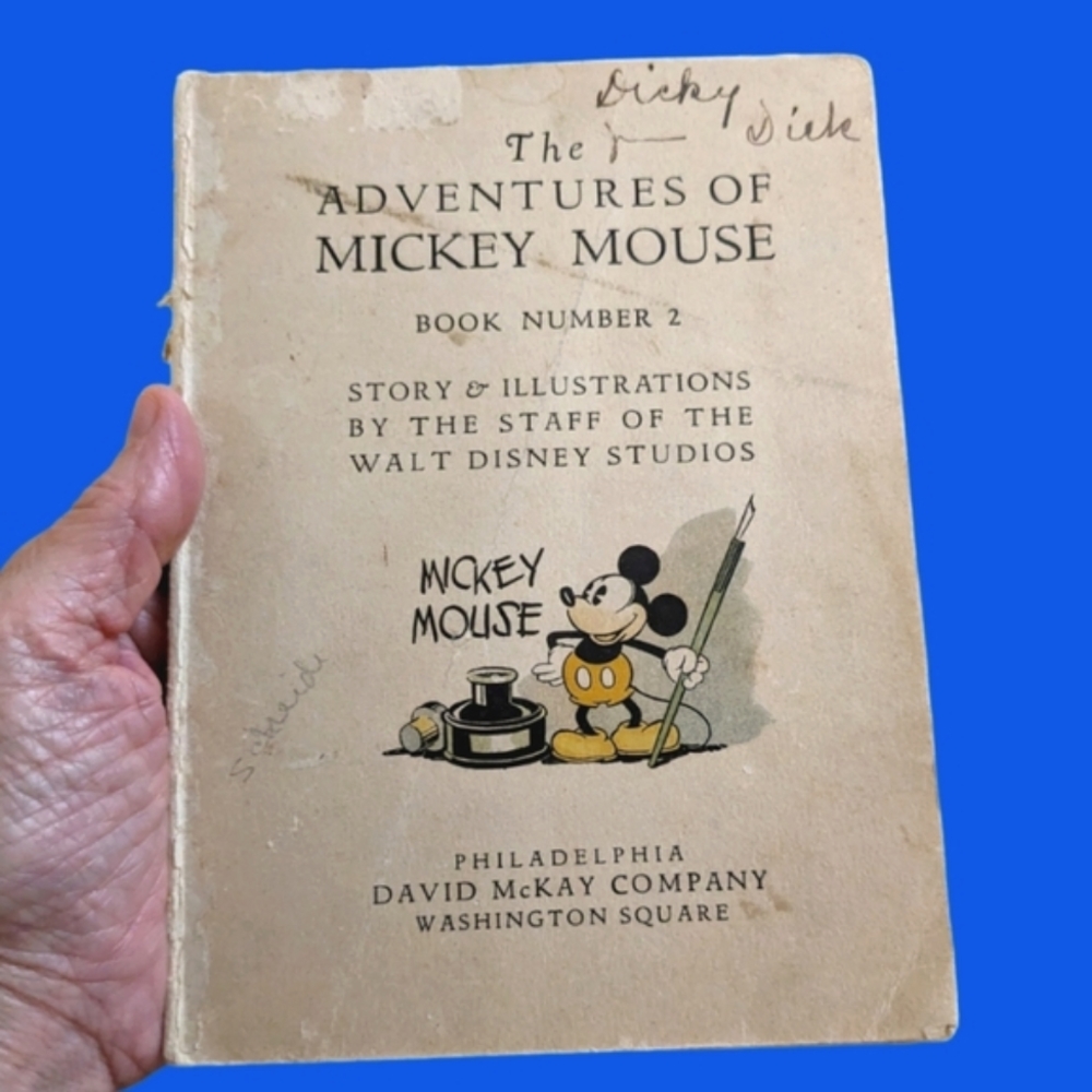 Walt Disney's 1932 Book The Adventures of Mickey Mouse rare find 94 Years Old